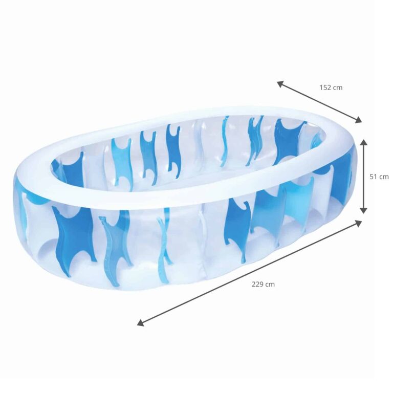 Piscina Hinchable Infantil Bestway Elíptica 229x152x51 cm Azul