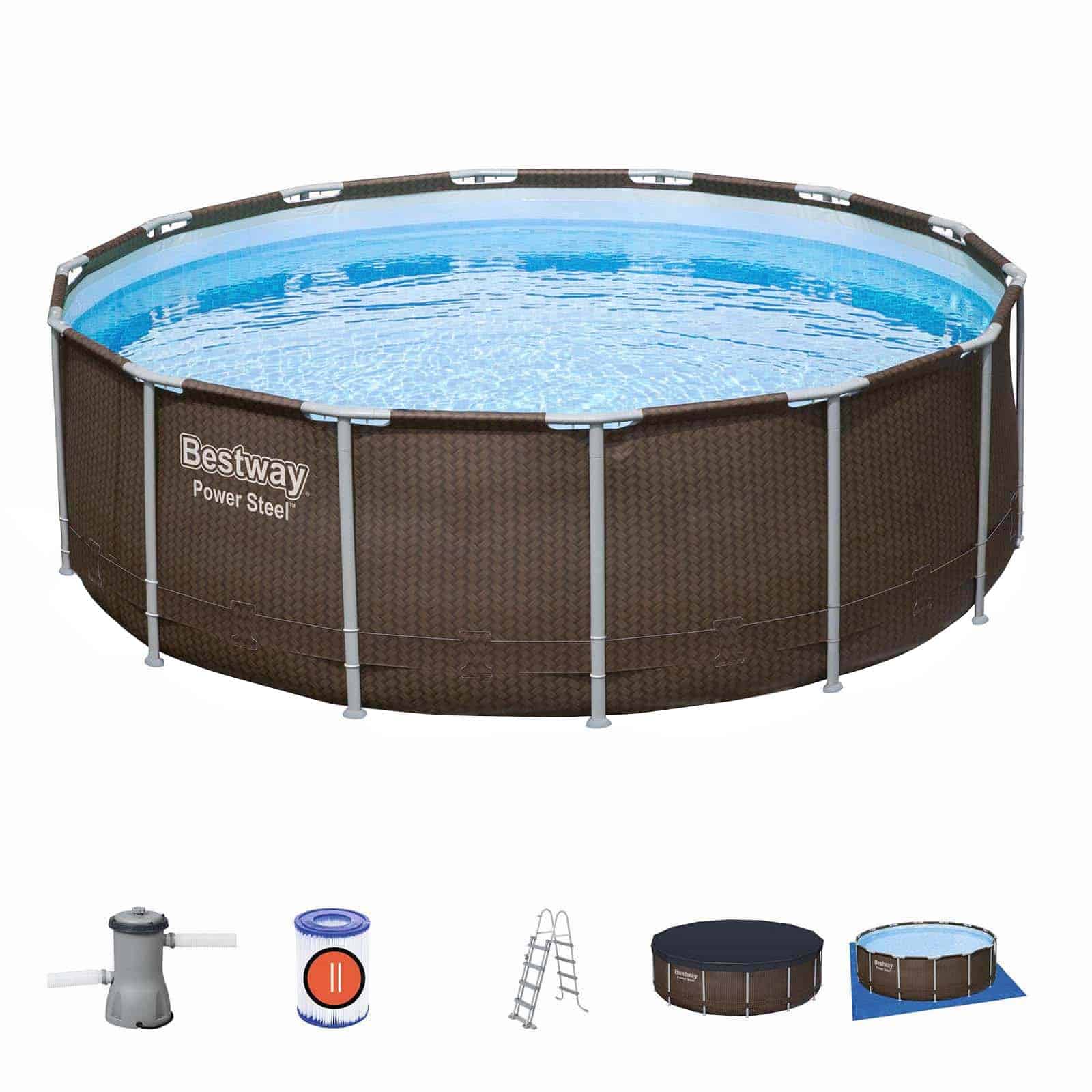 Bestway  4.27m x 1.22m Rattan Frame Pool Set