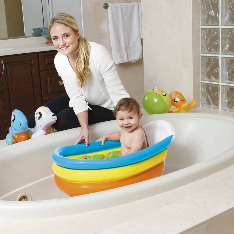 Bañera hinchable para bebés Up In and Over Squeaky Clean