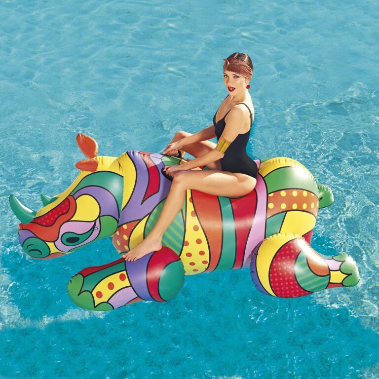 Flotador rinoceronte para piscina de la Art Collection de Bestway