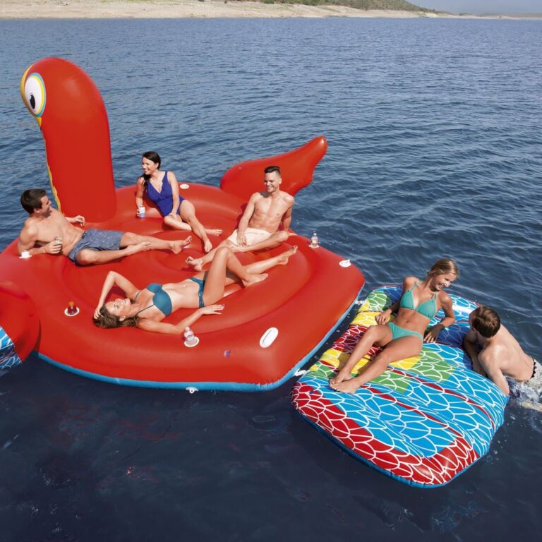 Loro Hinchable Isla Gigante Bestway 500x327 cm