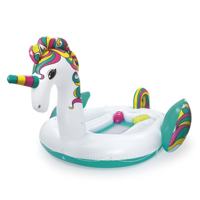 Unicornio Hinchable Isla Gigante Bestway 590x404 cm