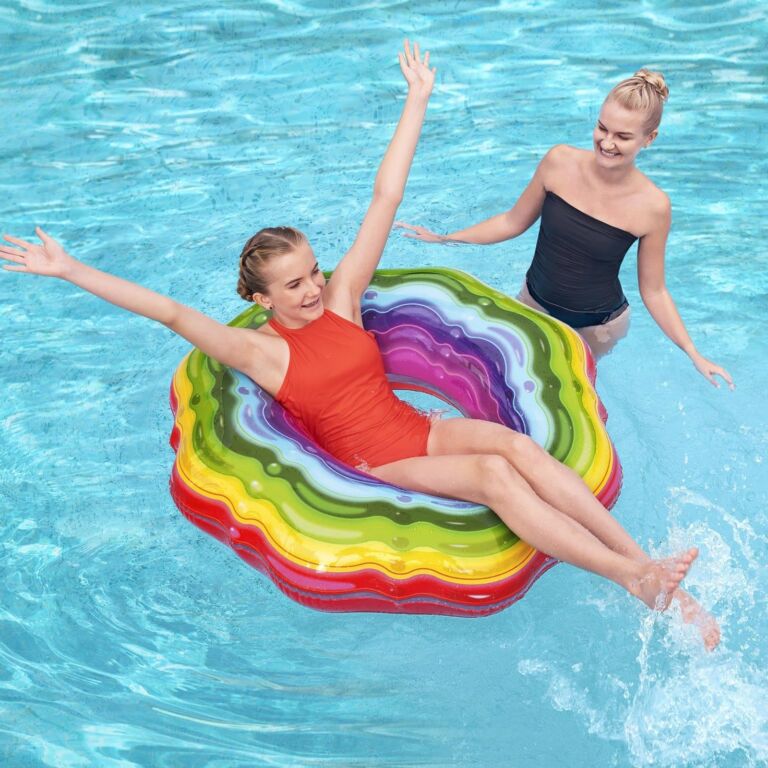 Flotador arcoíris ondulado de Bestway