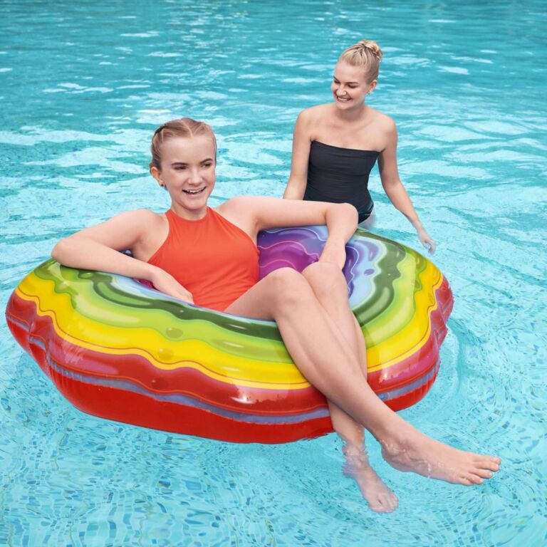 Flotador arcoíris ondulado de Bestway