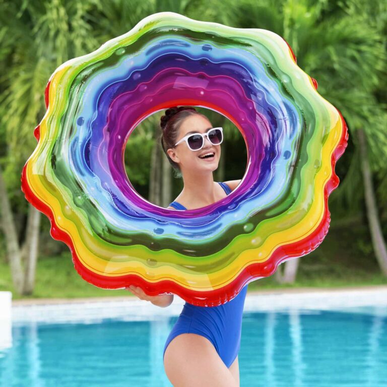 Flotador arcoíris ondulado de Bestway