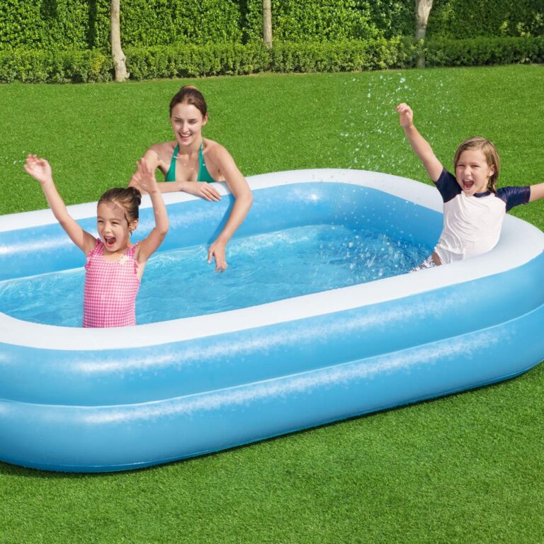 Piscina inflable rectangular Bestway 262x175x51 cm vinilo 2 anillos