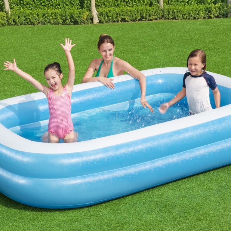 Piscina inflable rectangular Bestway 262x175x51 cm vinilo 2 anillos