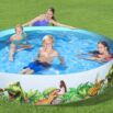 Piscina para niños Fill 'N Fun Dinosaurous de Bestway de 2,44 m x 46 cm