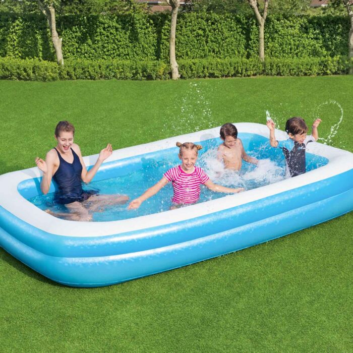 Piscina Familiar Hinchable Rectangular Azul Bestway 3,05m