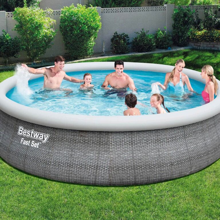 Set de piscina hinchable redonda Fast Set de Bestway de 4.57 m x 1.07 m