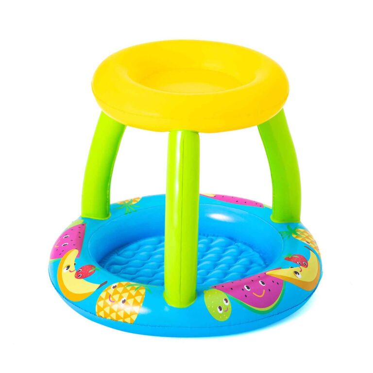 Piscina hinchable con dosel para bebés UV Careful Frutas de Bestway