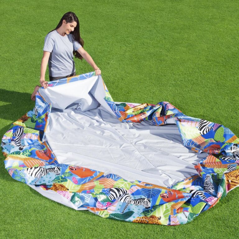 Piscina Steel Pro con diseño de animales de colores