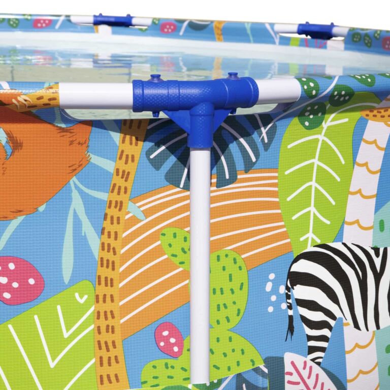 Piscina Steel Pro con diseño de animales de colores