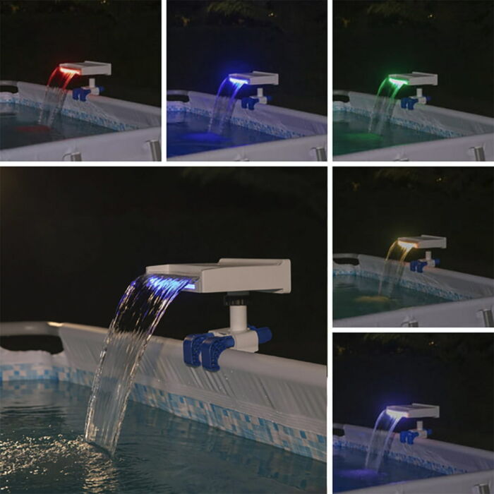 Superficie de cascada LED relajante Flowclear para piscinas