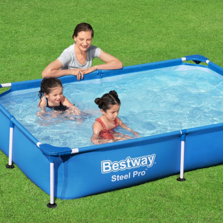Piscina Desmontable Tubular Infantil Bestway Splash Jr. Frame Pool 221x150x43 cm
