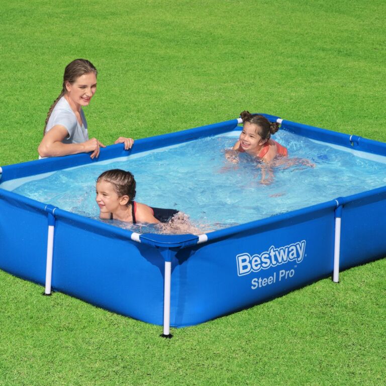 Piscina Desmontable Tubular Infantil Bestway Splash Jr. Frame Pool 221x150x43 cm