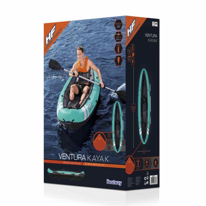 Conjunto de Kayak Hinchable Hydro-Force Ventura X1 2,80 m