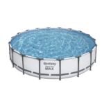 Conjunto de piscina circular sobre superficie Power Steel Swim Vista Series II de Bestway de 5.49 m x 1.22 m