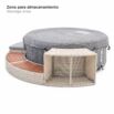 Pack Spa inflable con control por aplicación para 2-4 personas Lay-Z-Spa Havana AirJet con Revestimiento HALF SURROUND 180"