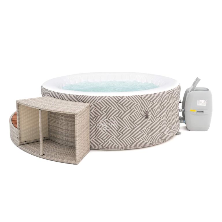 Pack Spa de hidromasaje inflable para 2-4 personas Lay-Z-Spa Madrid AirJet con Revestimiento HALF SURROUND 180