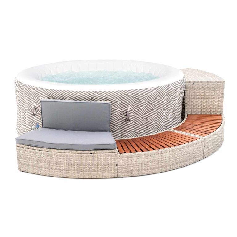 Pack Spa de hidromasaje inflable para 2-4 personas Lay-Z-Spa Madrid AirJet con Revestimiento HALF SURROUND 180