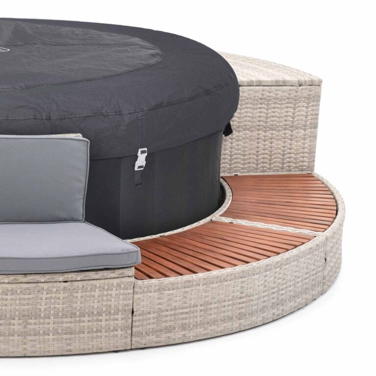 Pack Spa de hidromasaje inflable para 2-4 personas Lay-Z-Spa Miami AirJet con Revestimiento HALF SURROUND 180