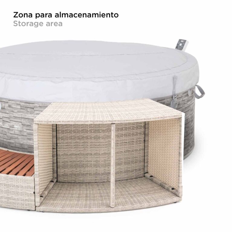 Pack Spa Hinchable Bestway Lay-Z-Spa Vancouver Para 3-5 personas Redondo 155x60 cm con Revestimiento HALF SURROUND 180