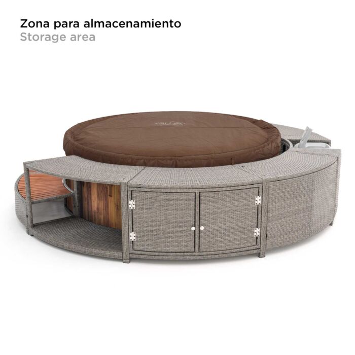 Pack Spa de hidromasaje inflable para 5-7 personas Lay-Z-Spa Helsinki AirJet con Revestimiento FULL SURROUND 180