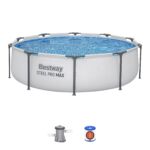Conjunto de piscina sobre superficie Steel Pro MAX de Bestway de 3.05 m x 76 cm