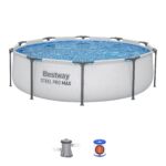 Conjunto de piscina sobre superficie Steel Pro MAX de Bestway de 3.66 m x 76 cm