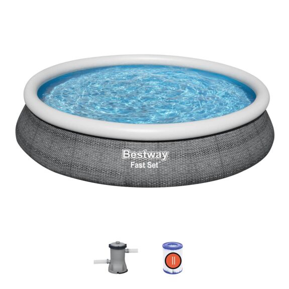 Conjunto de Piscina Hinchable Redonda Bestway Fast Set 4.57 m x 84 cm