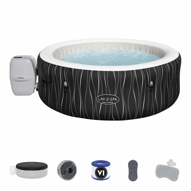 Bañera de Hidromasaje Hinchable Lay-Z-Spa Hollywood AirJet con luces LED 4-6 personas