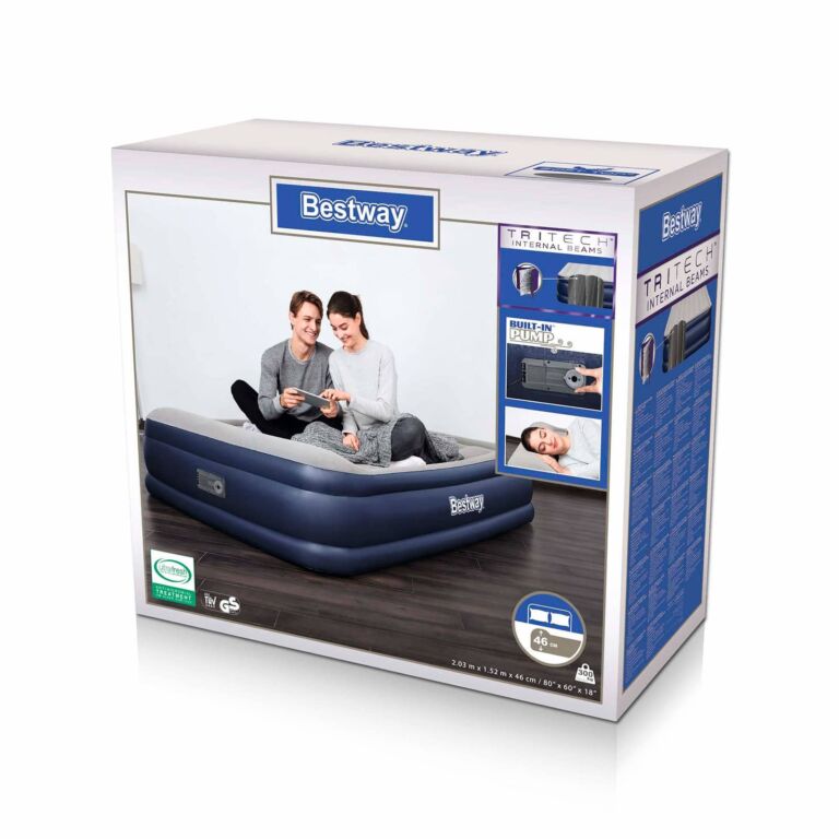 Colchón de matrimonio inflable con bomba CA incorporada Tritech de 2,03 m x 1,52 m x 56 cm de Bestway