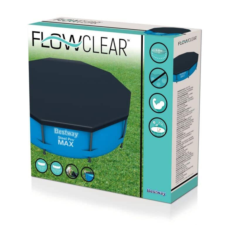 Pack Piscina 5616T Steel Pro Max. 305 X 100 CM con Cobertor, Tapiz de suelo, Kit Iniciación