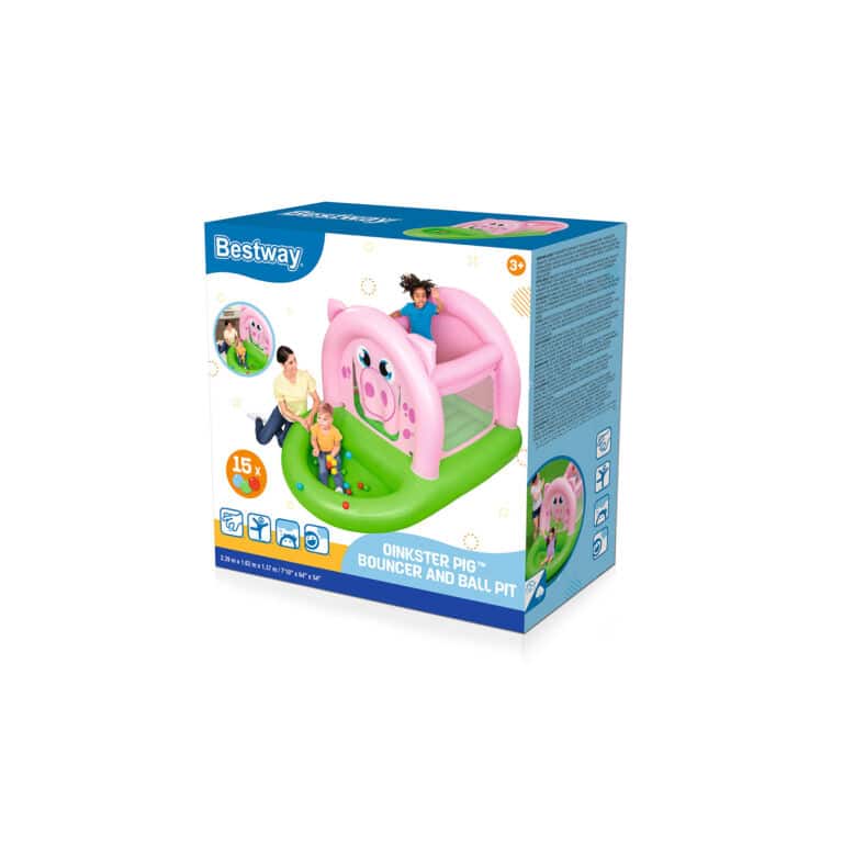 Saltador y Piscina de Bolas Hinchable Oinkster Pig Bestway