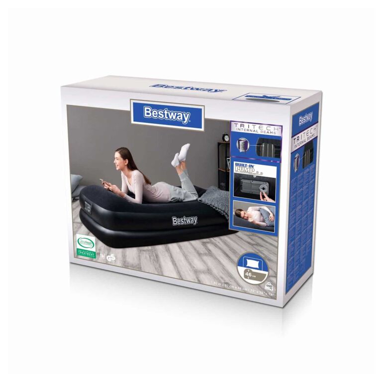 Colchón hinchable individual con bomba AC integrada 