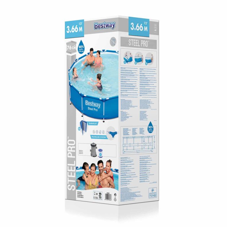 Conjunto de piscina sobre superficie de 3,66 m x 76 cm Steel Pro
