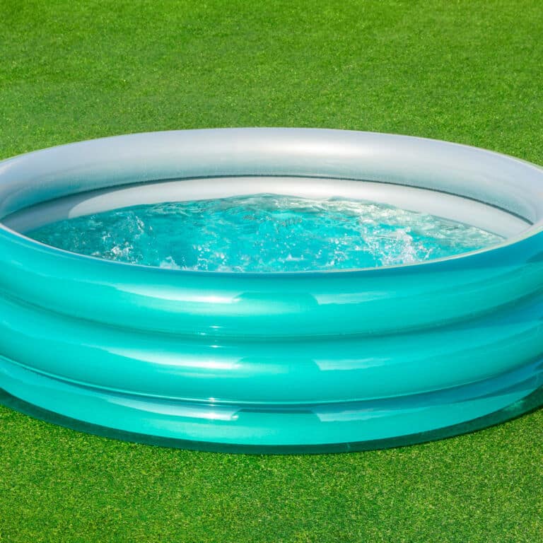 Piscina de juegos inflable grande con 3 anillos metálicos de 2.01 m