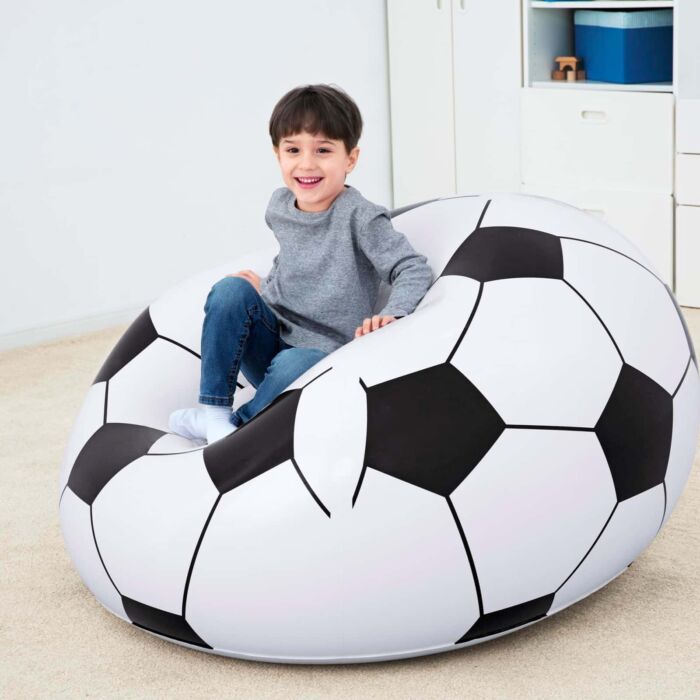 Silla Hinchable Infantil de Balón de Fútbol Bestway Beanless