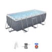 Piscina elevada 4,12 x 2,01x 1,22m con efecto piedra Bestway Power Steel