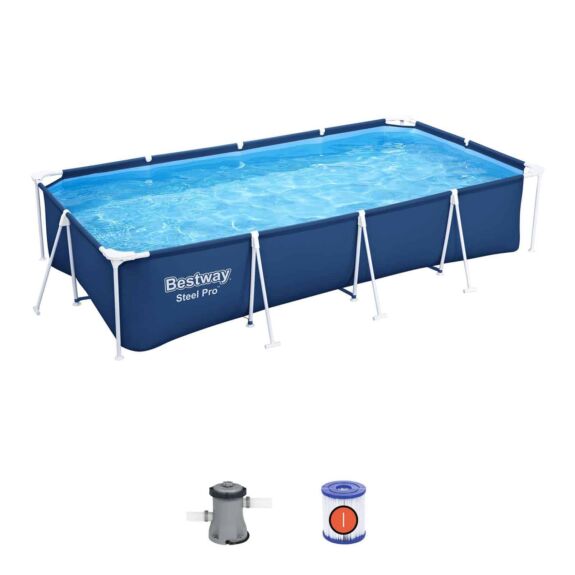 Piscina desmontable rectangular 4m x 2,11m x 81cm Bestway Steel Pro