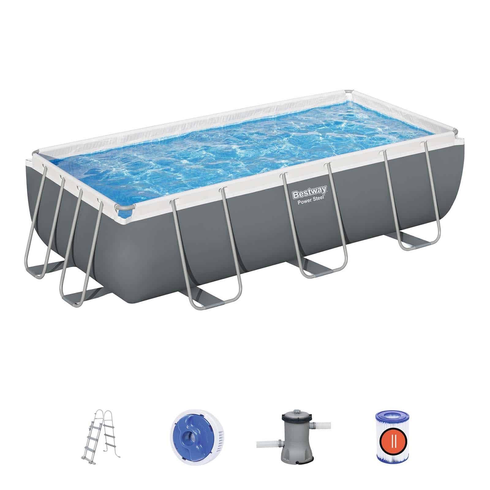 Piscina elevada rectangular 4 x 2 x 1 m Bestway Power Steel Piscina elevada rectangular 4 x 2 x 1 m Bestway Power Steel