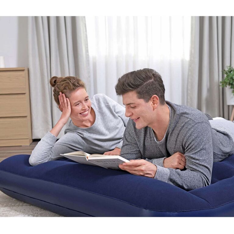 Colchón hinchable 1,91 m x 1,37 m x 28 cm con bomba de pie incorporada Bestway