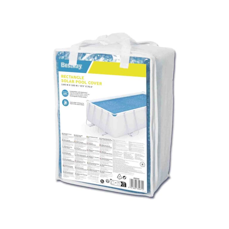 Cobertor solar rectangular de 3,8m y 1, 8m para piscinas elevadas Bestway
