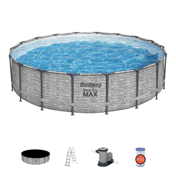 Set de piscina desmontable redonda Steel Pro Max de Bestway 549 x 122 cm