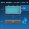 Piscina desmontable rectangular Steel Pro MAX 4,12 x 2,01 x 1,22 m con depuradora arena
