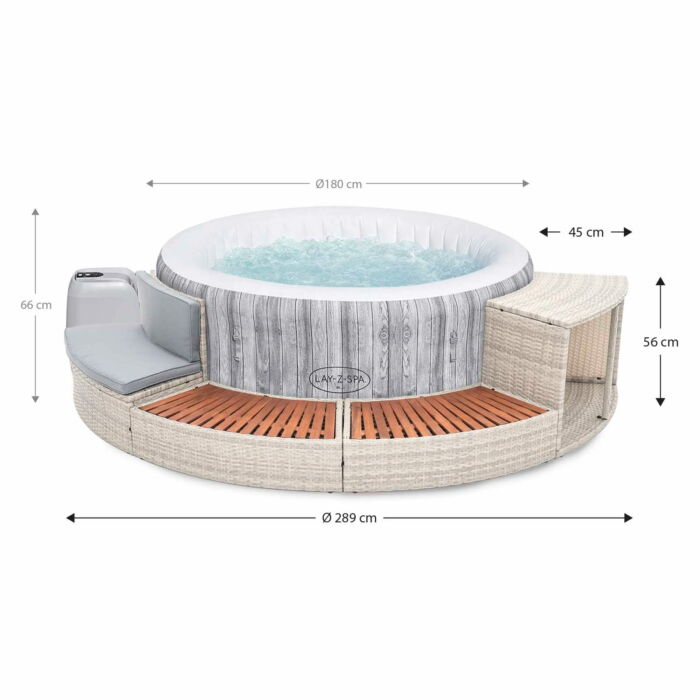 Spa exterior Fiji con recubrimiento 289x45x56 cm Half Surround