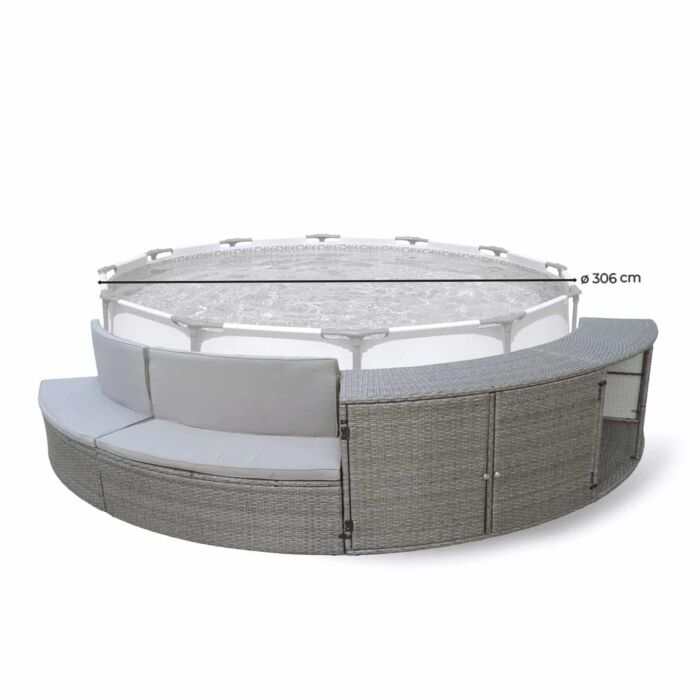 Kit Half Surround 306 con piscina Steel Pro Max 305 x 100 cm