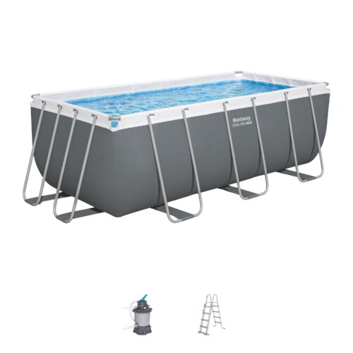 Piscina desmontable rectangular Steel Pro MAX 4,12 x 2,01 x 1,22 m con depuradora arena