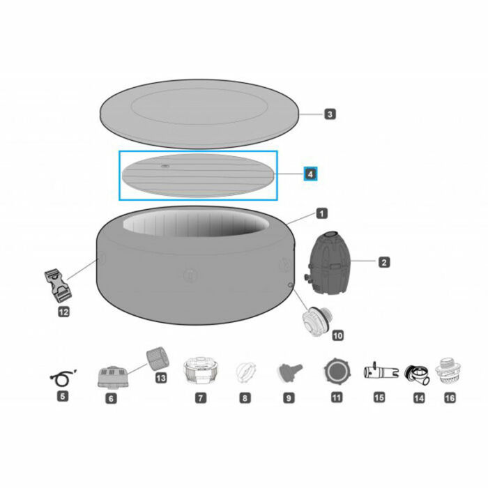 Cojín hinchable para la cubierta de los LAY-Z-SPA® Ø 180 cm
